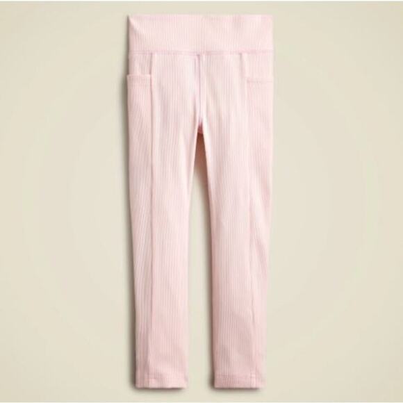 J. Crew Girls' Pull On Stretchy Rib Active Leggings CC199 Pink Opal Size 12 NWT - Picture 4 of 5